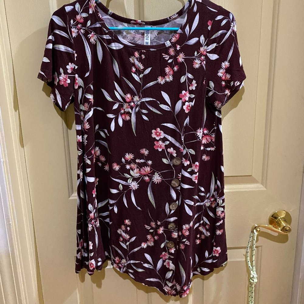Viishow medium red floral tunic